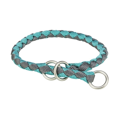 Trixie Halsband Hond Cavo Halfslip Aqua / Grafiet Grijs 43-51X1,8 CM