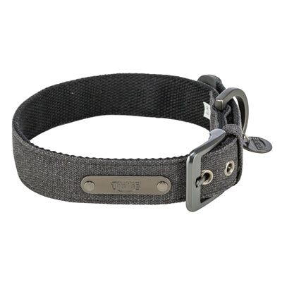 Trixie Halsband Hond Citystyle Extra Breed Katoen Zwart 40-47X3 CM