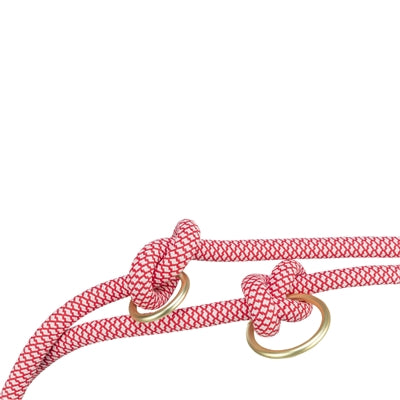 Trixie Hondenriem Soft Rope Verstelbaar Rood / Creme 200X0,6 CM