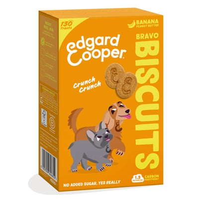 EDGARD & COOPER ADULT BISCUIT BANAAN / PINDAKAAS 400 GR