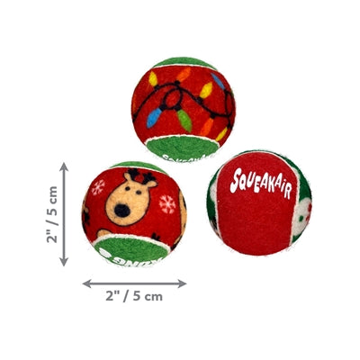 Kong Holiday Squeakair Bal Assorti 5X5X5 CM 6 ST