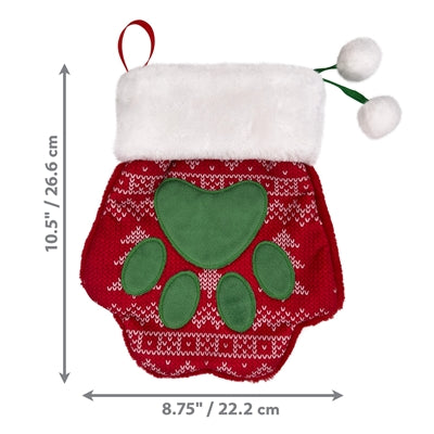 Kong Holiday Stocking Paw Kerstsok 26,5X22X3 CM