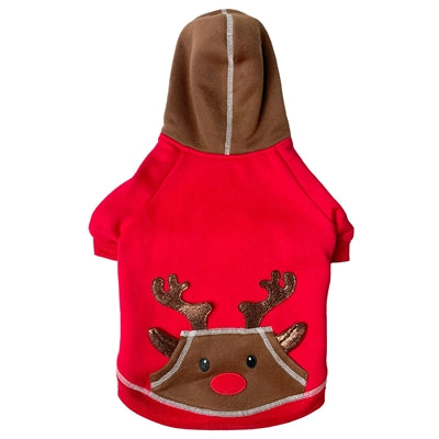 Happy Pet Hondentrui Sweater Rendier Rood S/M 30 CM