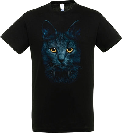 Merkloos T-Shirt Zwarte Kat Zwart XS