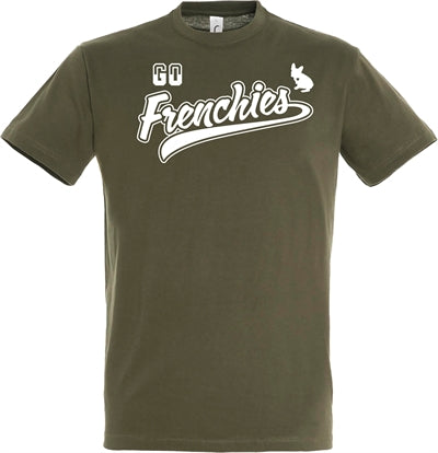 Merkloos T-Shirt Go Frenchies Army Groen L