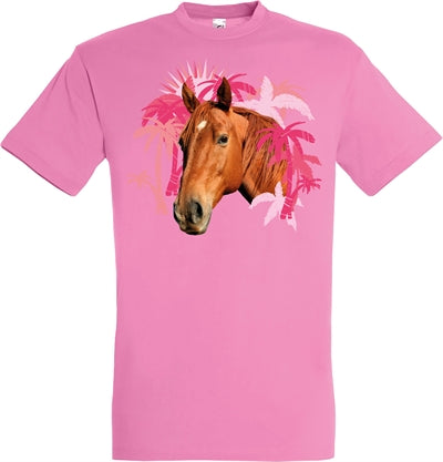 Merkloos T-Shirt Paard Roze M