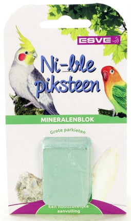 Esve Piksteen Mineralenblok Grote Parkieten Naturel Groen 35 GR