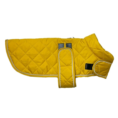 Happy Pet Hondenjas Go Walk Quilted Classic Mosterd S 35 CM