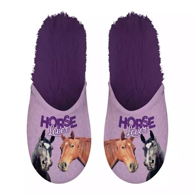 Merkloos Pantoffel Horse Lover Paars MAAT 39-42