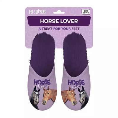 Merkloos Pantoffel Horse Lover Paars MAAT 39-42