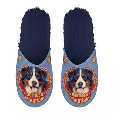 Merkloos Pantoffel Bernese Mountain Dog Donkerblauw MAAT 39-42