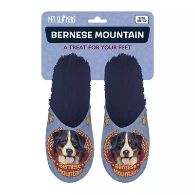 Merkloos Pantoffel Bernese Mountain Dog Donkerblauw MAAT 39-42