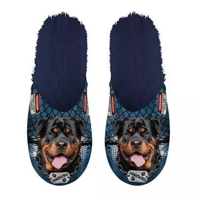 Merkloos Pantoffel Rottweiler Donkerblauw MAAT 39-42