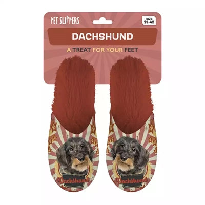 Merkloos Pantoffel Dachshund Teckel Oranje MAAT 39-42