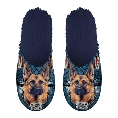 Merkloos Pantoffel German Shepherd Donkerblauw MAAT 39-42