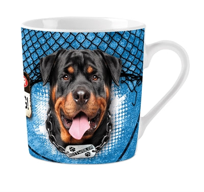 Plenty Gifts Mok Rottweiler Blauw 240 ML 7,5X8,5 CM