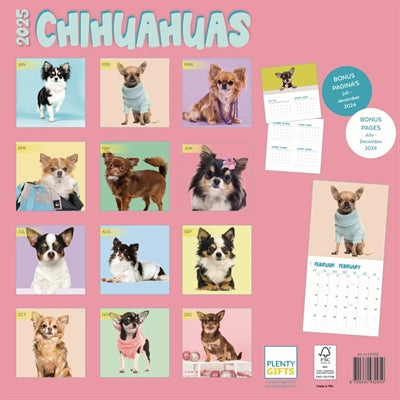 Merkloos Kalender Chihuahua Studio 2025 30X30 CM