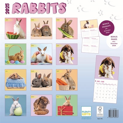 Merkloos Kalender Rabbits Studio 2025 30X30 CM