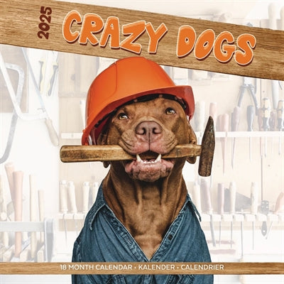 Merkloos Kalender Crazy Dogs 2025 30X30 CM