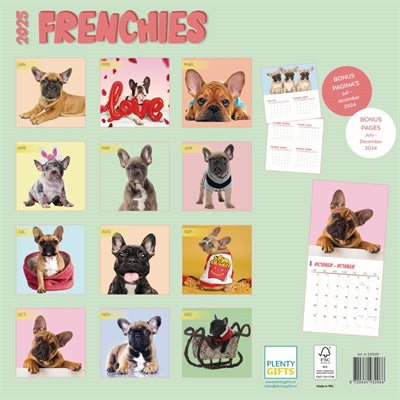 Merkloos Kalender Frenchies Studio 2025 30X30 CM