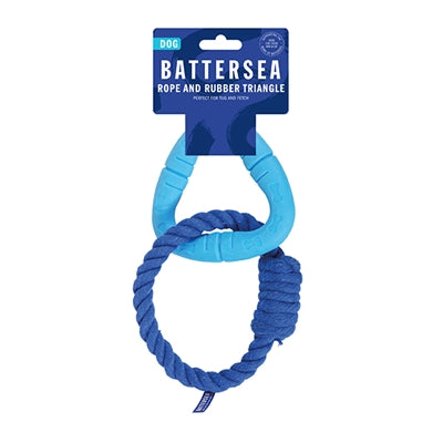 Battersea Triangel Rubber / Touw Blauw 7X7 CM