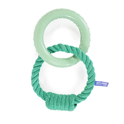 Battersea Ring Rubber / Touw Groen 7X7 CM