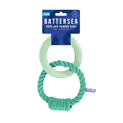 Battersea Ring Rubber / Touw Groen 7X7 CM