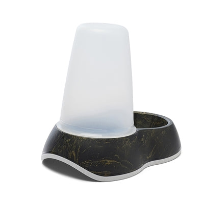 Savic Voerdispencer Loop Marble Zwart / Goud 26X17,5X23 CM 1,5 LTR
