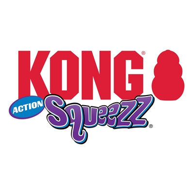 Kong Squeezz Action Bal Rood Large 8,5X8,5X8,5 Cm 2 St
