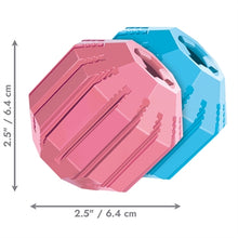 KONG PUPPY ACTIVITY RUBBER BAL ROZE OF LICHTBLAUW ASSORTI
