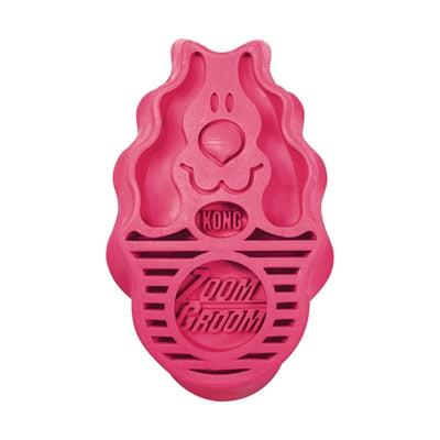 KONG ZOOMGROOM RUBBER BORSTEL ROZE