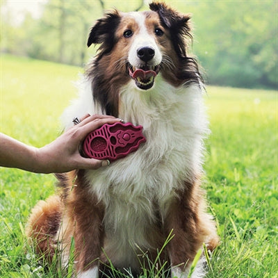KONG ZOOMGROOM RUBBER BORSTEL ROZE