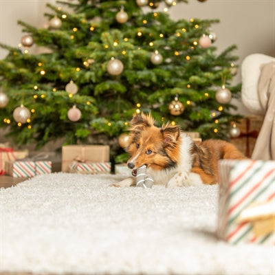 TRIXIE XMAS KERSTSTOK LATEX GRIJS