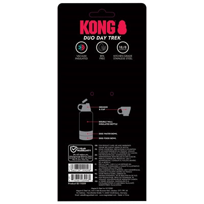 KONG DUO DAY TREK DRINKFLES RVS ZWART