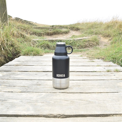 KONG DUO DAY TREK DRINKFLES RVS ZWART