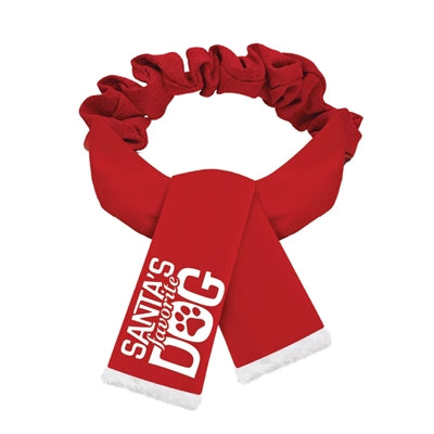 PLENTY GIFTS KERST SJAAL SANTA'S FAVORITE DOG ROOD