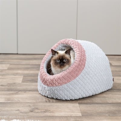 TRIXIE KATTENMAND IGLO KALINE MIO GRIJS / OUDROZE 35X41X26 CM