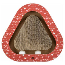 TRIXIE KRABPLANK VALENTIJN MET BALLEN DRIEHOEKIG KARTON ROOD