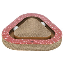 TRIXIE KRABPLANK VALENTIJN MET BALLEN DRIEHOEKIG KARTON ROOD