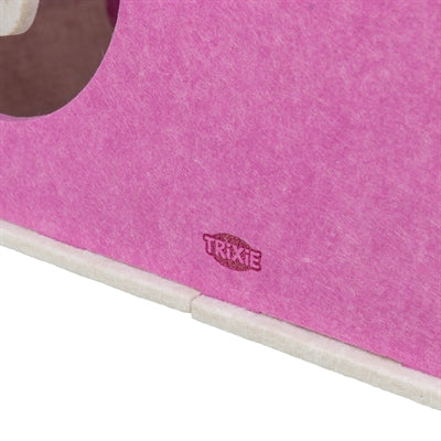 TRIXIE SPEELBOX MERLE VIERKANT VILT ZAND / ROZE