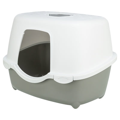 TRIXIE KATTENBAK DAVIO TOP OUTDOOR MET KAP GRIJS / WIT