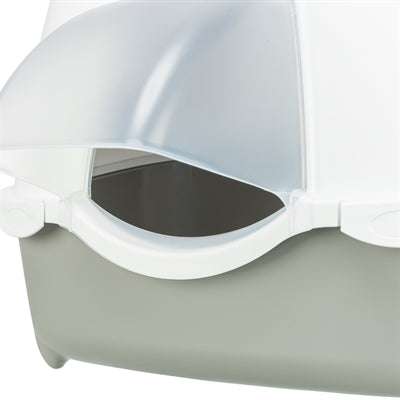 TRIXIE KATTENBAK DAVIO TOP OUTDOOR MET KAP GRIJS / WIT
