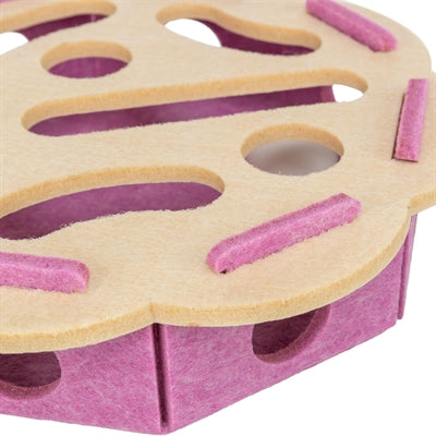 TRIXIE HOLE'N'ROLL BLOEM VILT ROZE / BEIGE