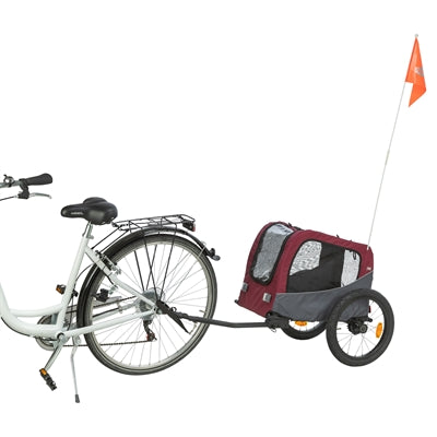 TRIXIE HONDENFIETSKAR GRIJS / ROOD