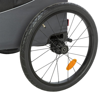 TRIXIE HONDENFIETSKAR GRIJS / ROOD