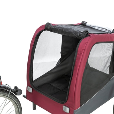 TRIXIE HONDENFIETSKAR GRIJS / ROOD
