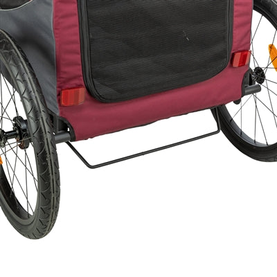 TRIXIE HONDENFIETSKAR GRIJS / ROOD
