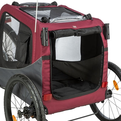 TRIXIE HONDENFIETSKAR GRIJS / ROOD