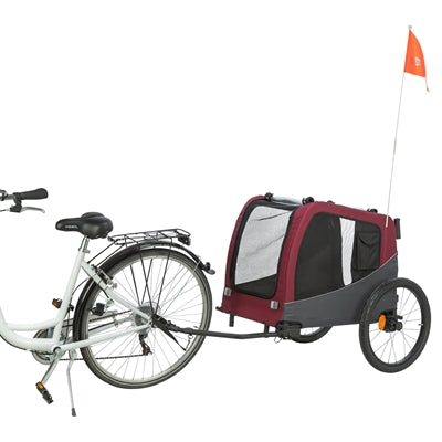 TRIXIE HONDENFIETSKAT GRIJS / ROOD