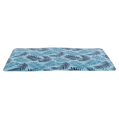 TRIXIE KOELMAT MET PALMBLADEREN PRINT LICHTBLAUW